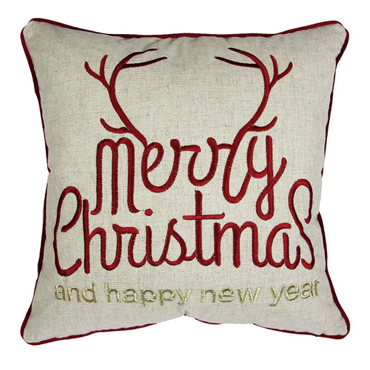 Merry Christmas and Happy New Year Throw Pillow