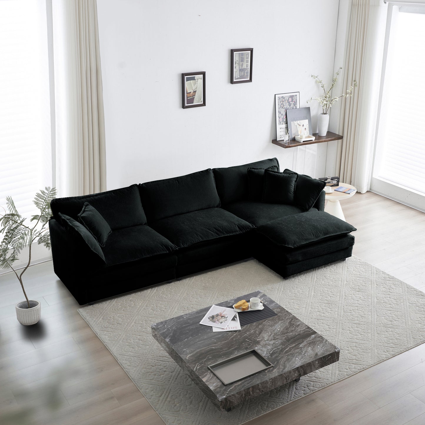 Oversized Cloud Modular Sectional Sofa 3 Seater