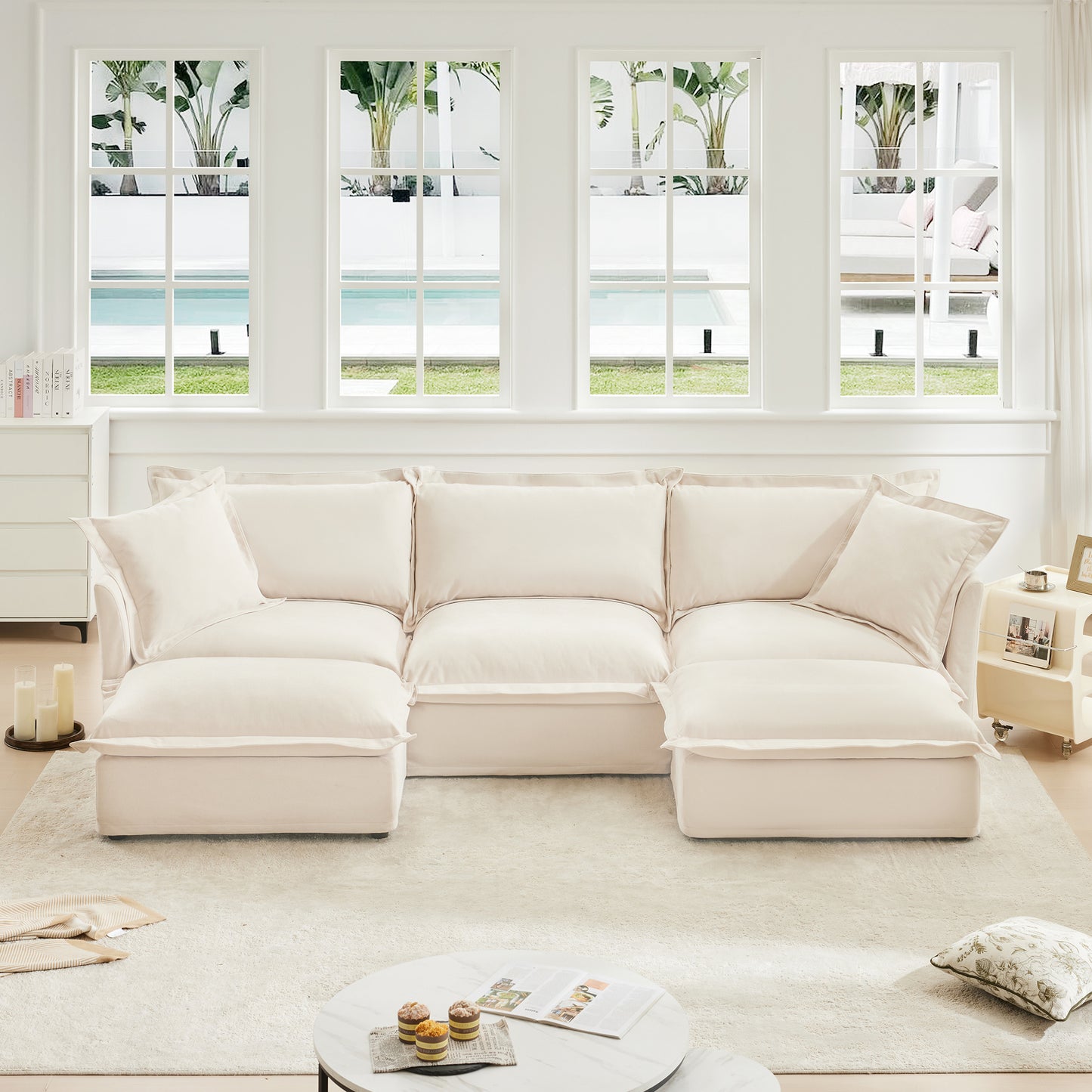 Modern Washable Cloud Sofa 3 Seater