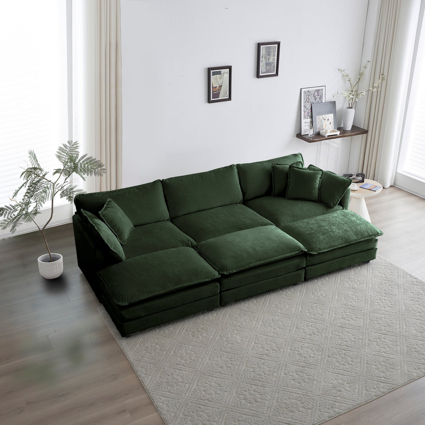 Oversized Cloud Modular Sectional Sofa 3 Seater