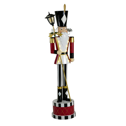 Giant Classic Iron Nutcracker Soldier (Red, Black & White)