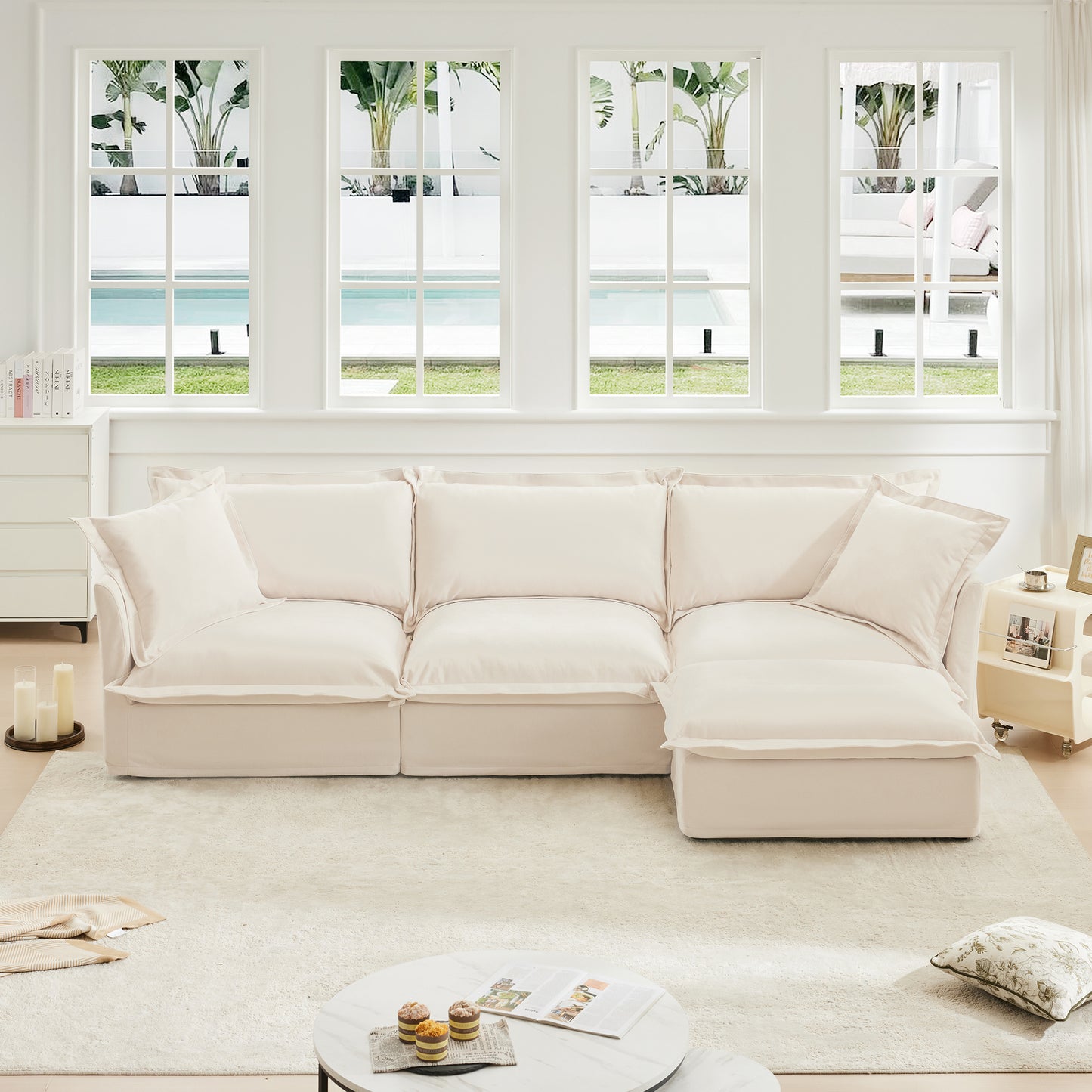 Modern Washable Cloud Sofa 3 Seater