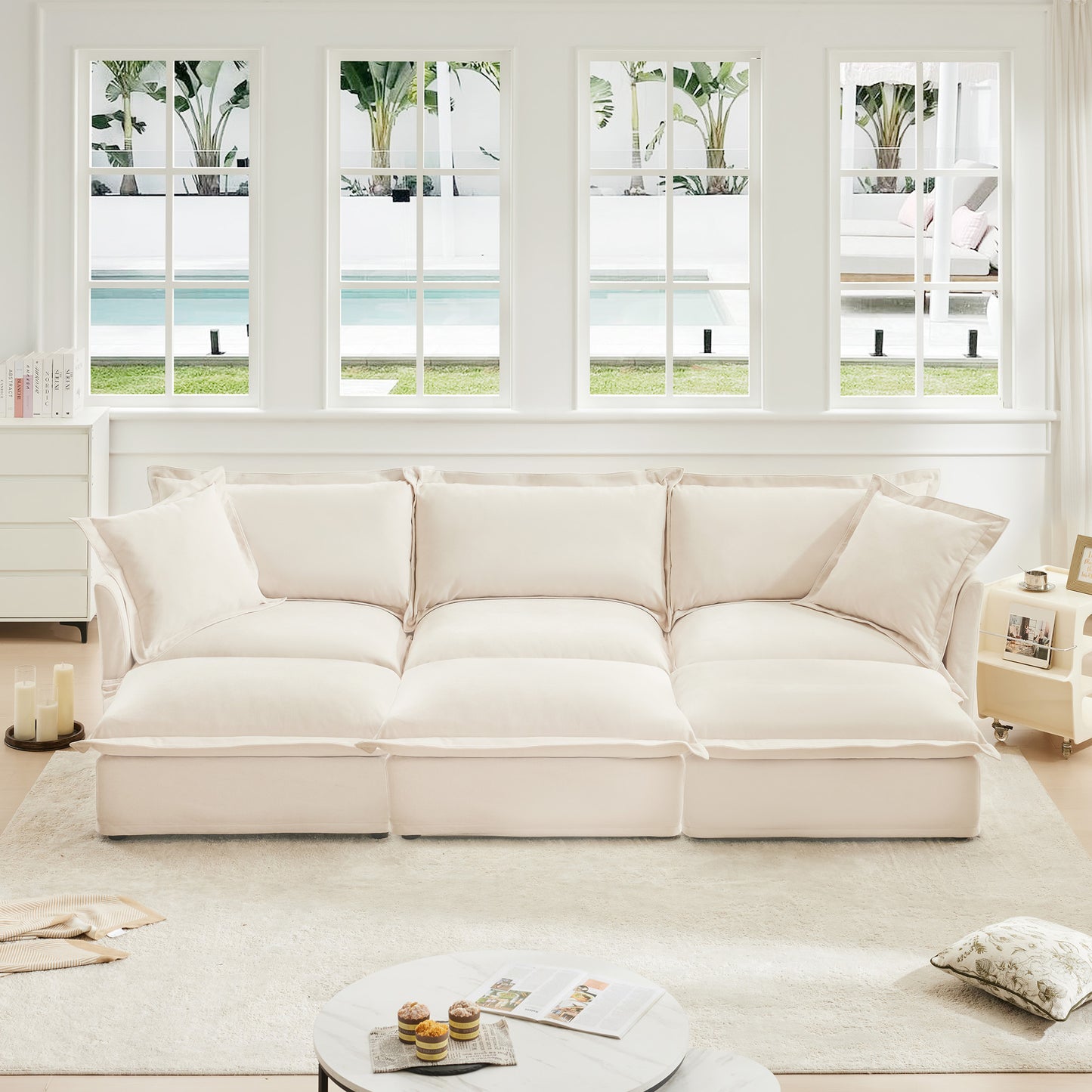 Modern Washable Cloud Sofa 3 Seater