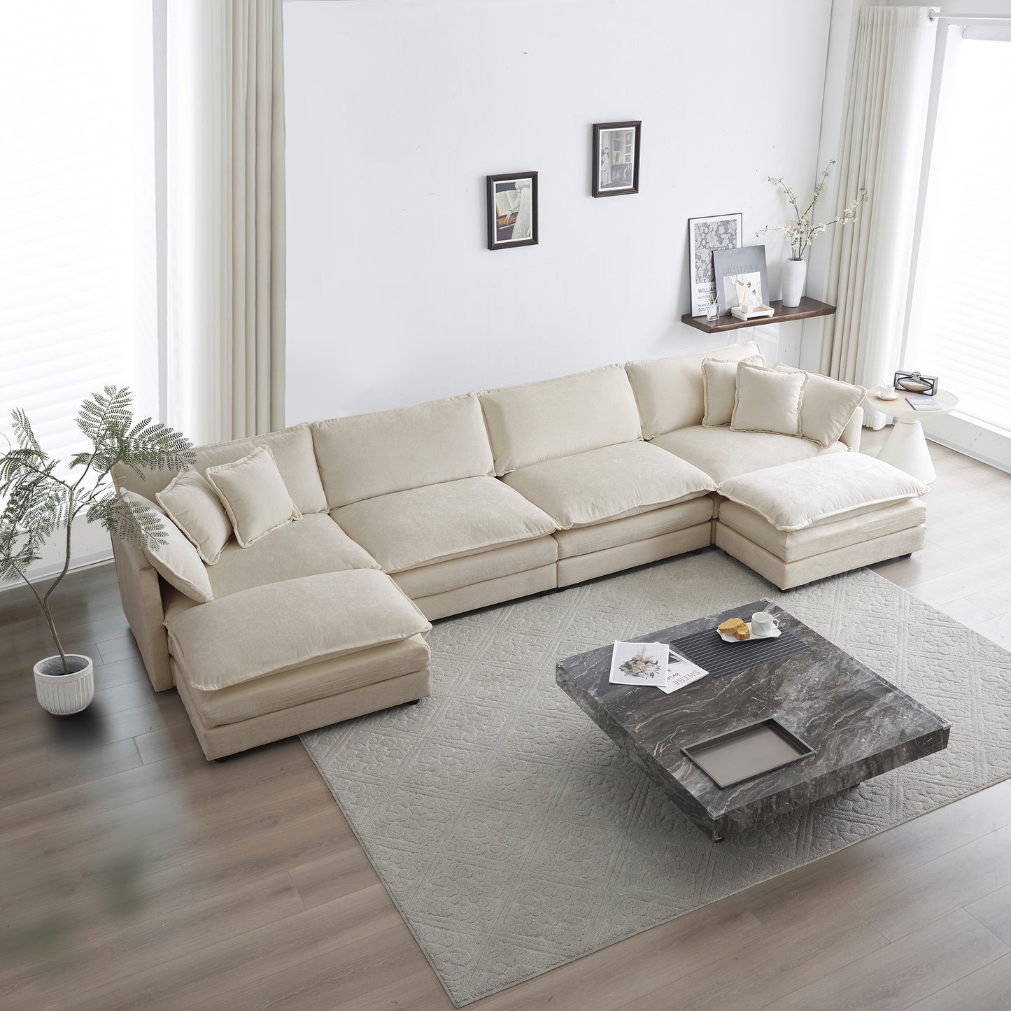Oversized Cloud U Shape Modular Sectional Sofa