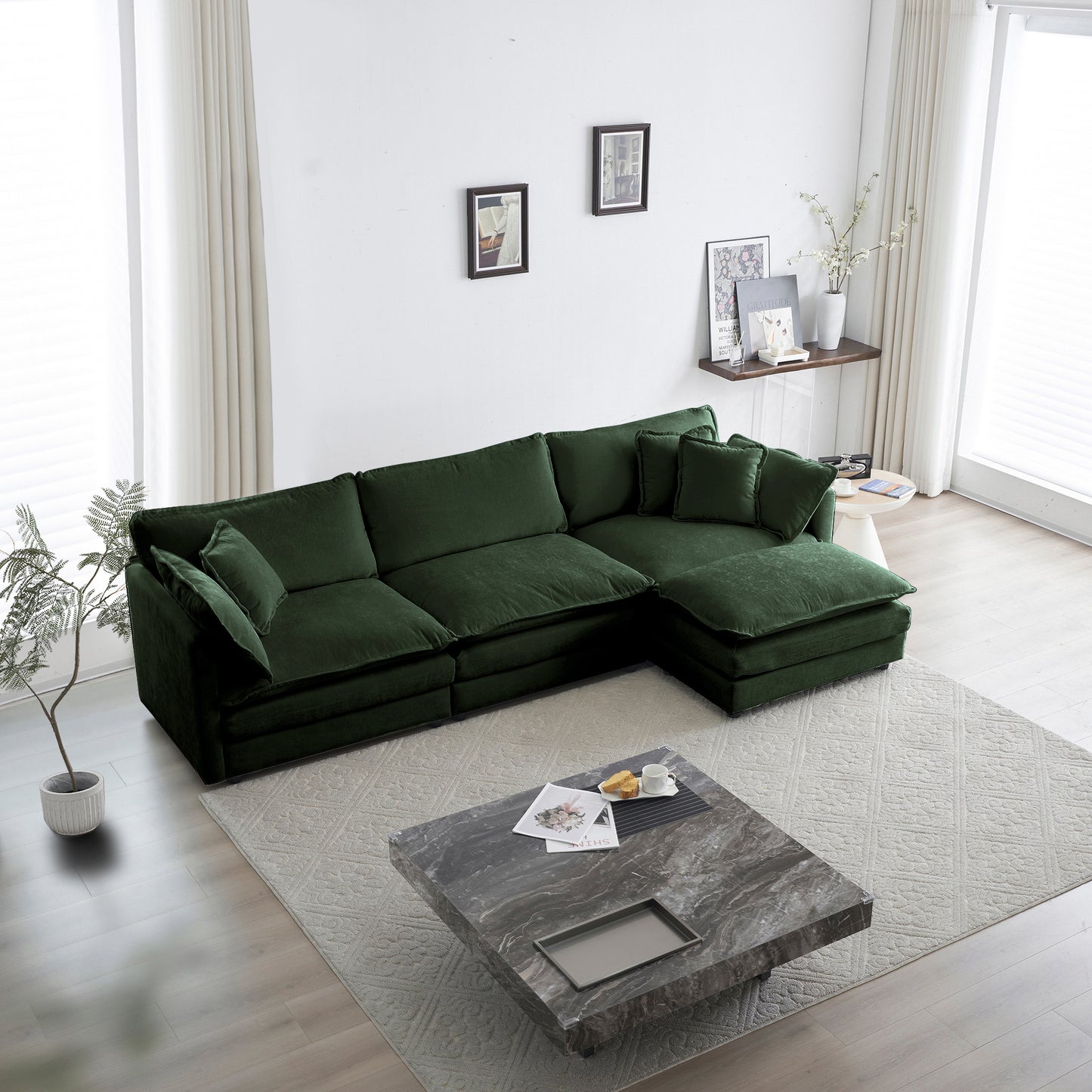 Oversized Cloud Modular Sectional Sofa 3 Seater