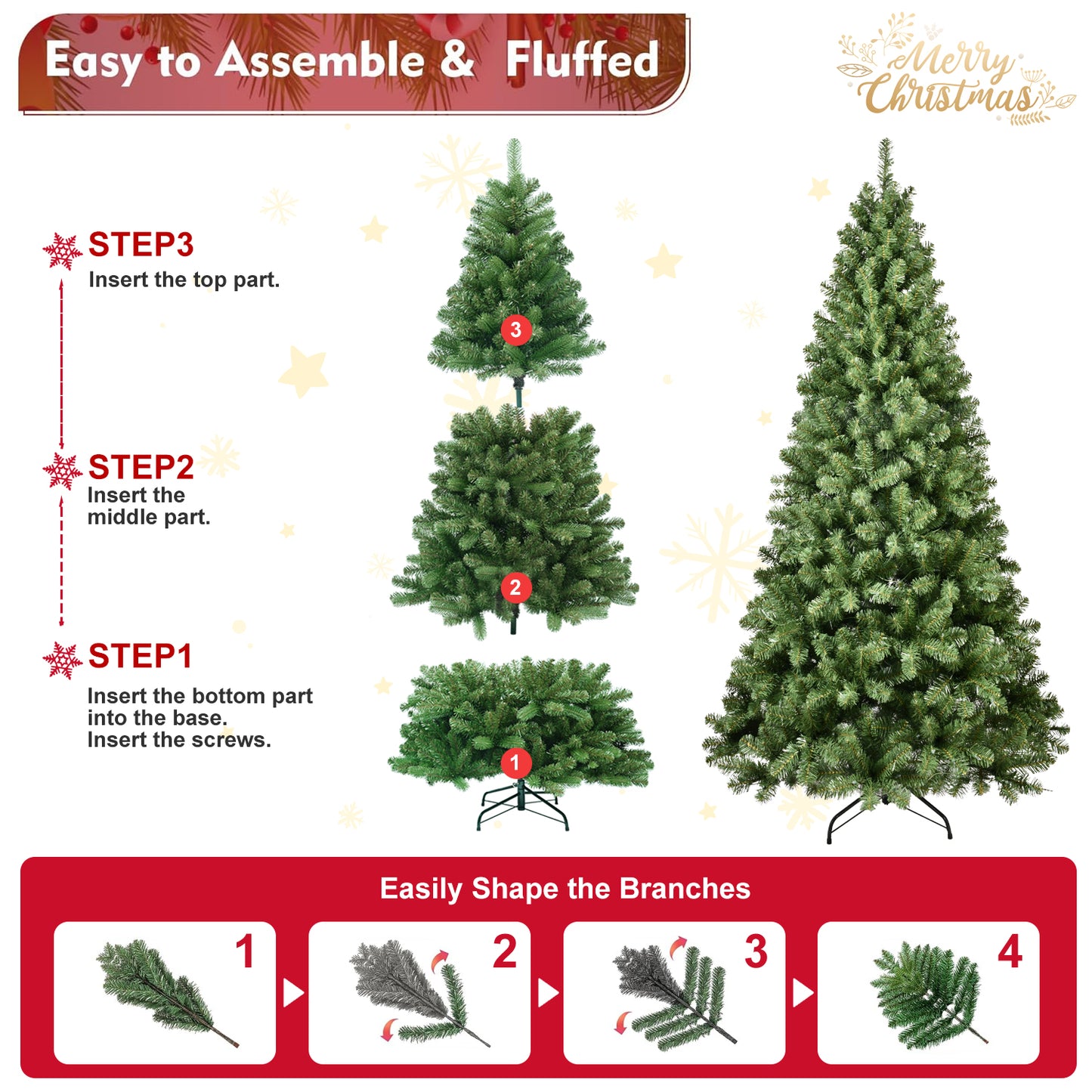 Pre-Lit Classic Full Artificial Christmas Tree