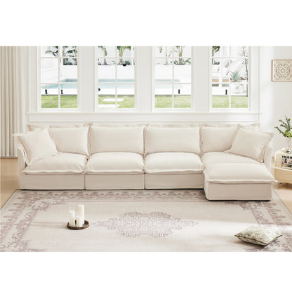 L Shape Modern Washable Cloud Sofa 4 Seater