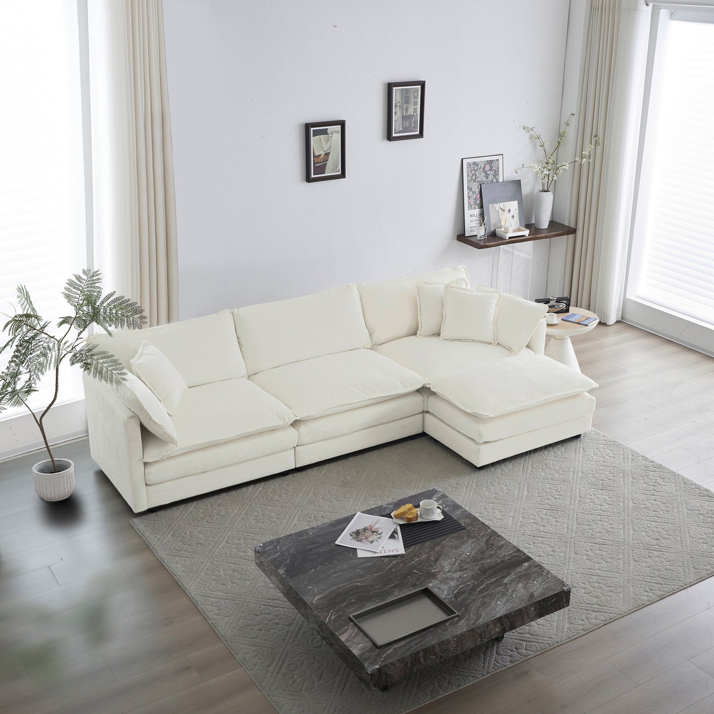 Oversized Cloud Modular Sectional Sofa 3 Seater