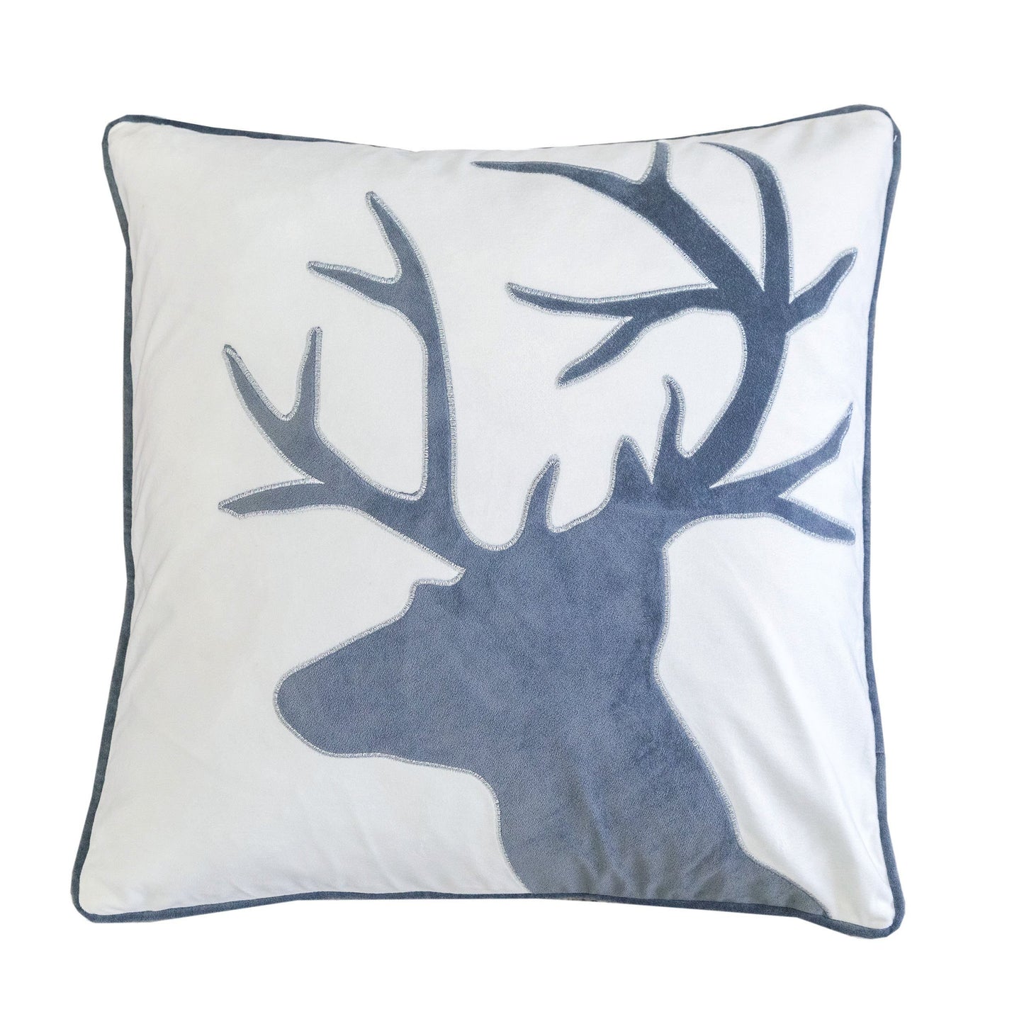 Holiday Reindeer Velvet Accent Pillow