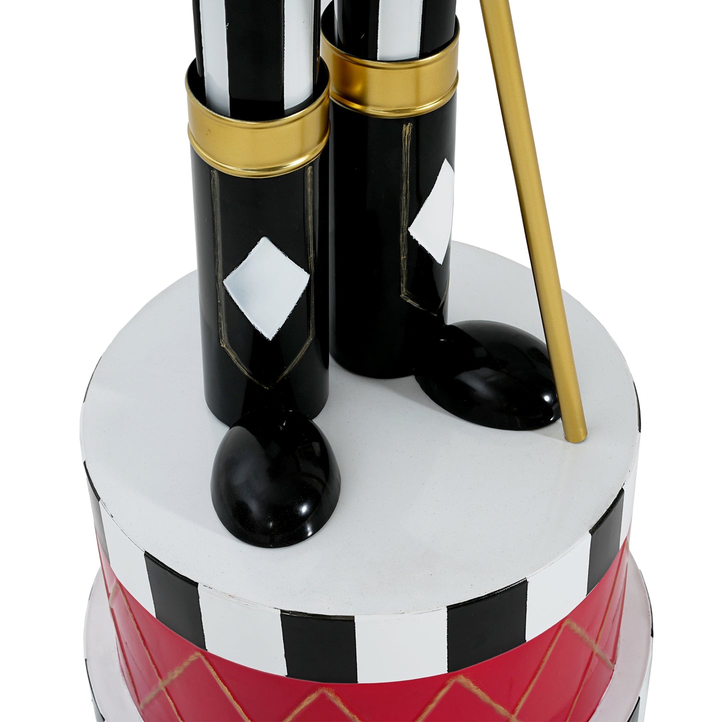 Giant Classic Iron Nutcracker Soldier (Red, Black & White)