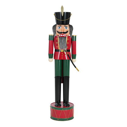 Giant Classic Iron Nutcracker Soldier (Green & Red)