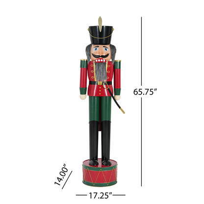 Giant Classic Iron Nutcracker Soldier (Green & Red)