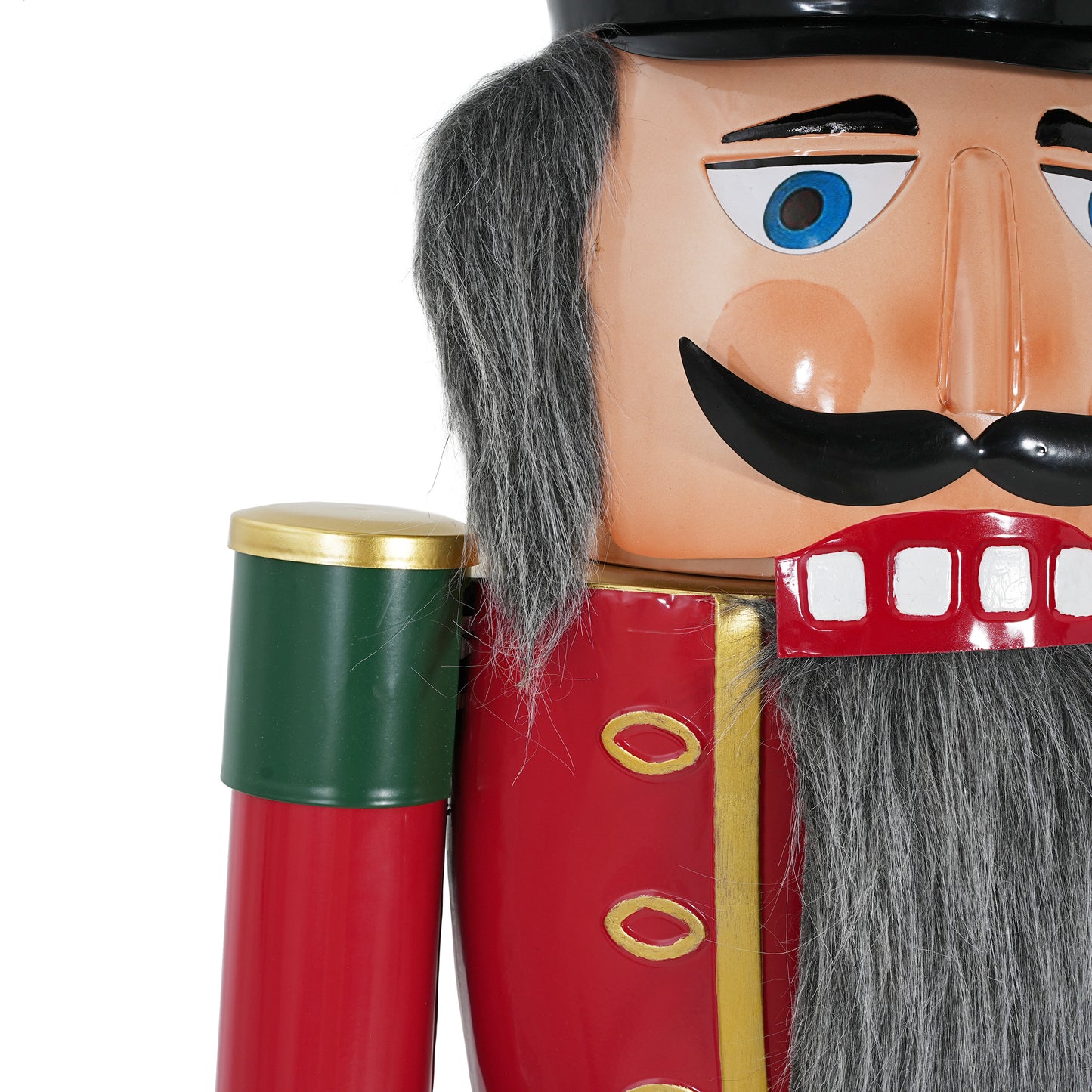 Giant Classic Iron Nutcracker Soldier (Green & Red)