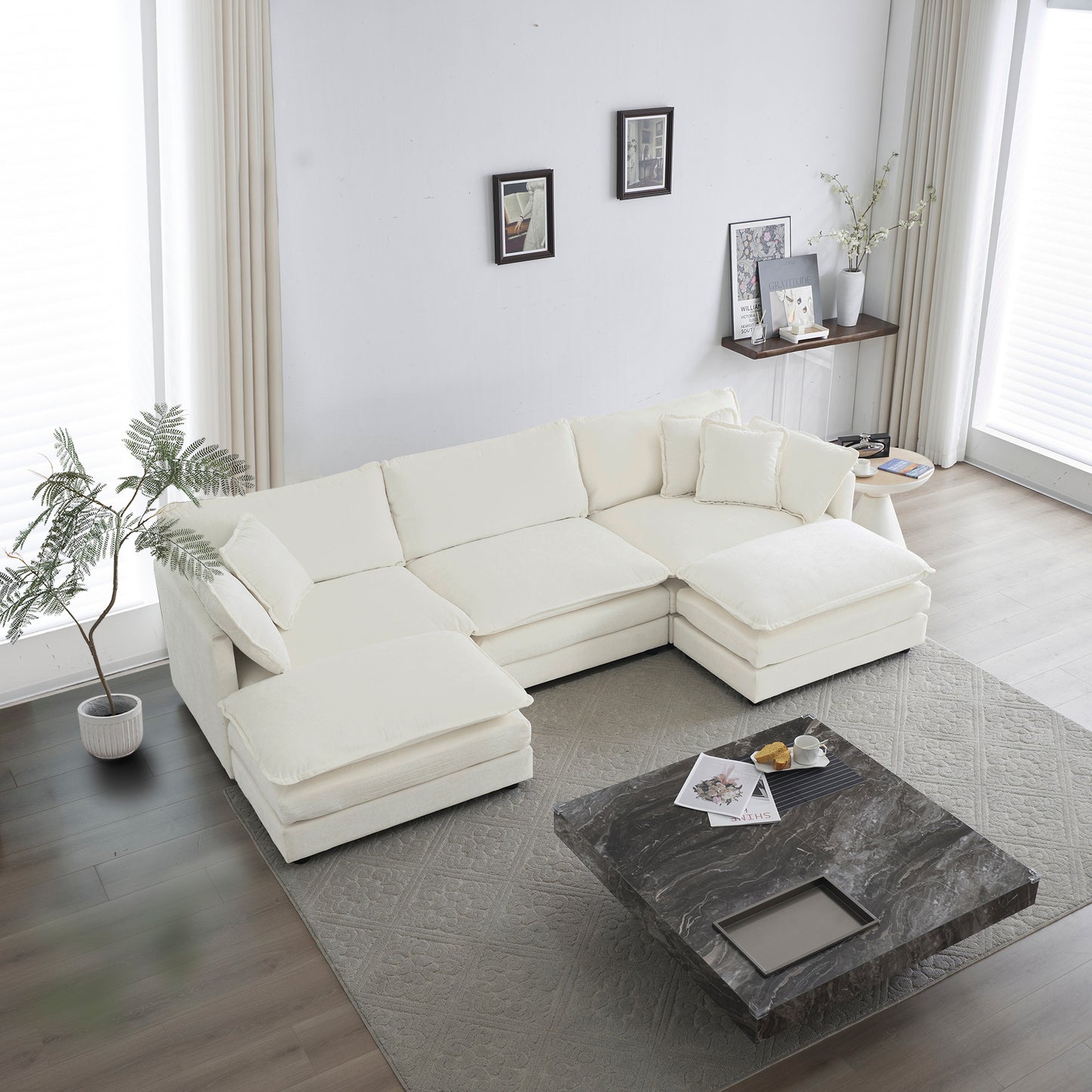 Oversized Cloud Modular Sectional Sofa 3 Seater