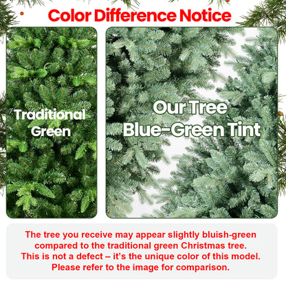 Full Bodied Blue-Green Tint Artificial Christmas Tree
