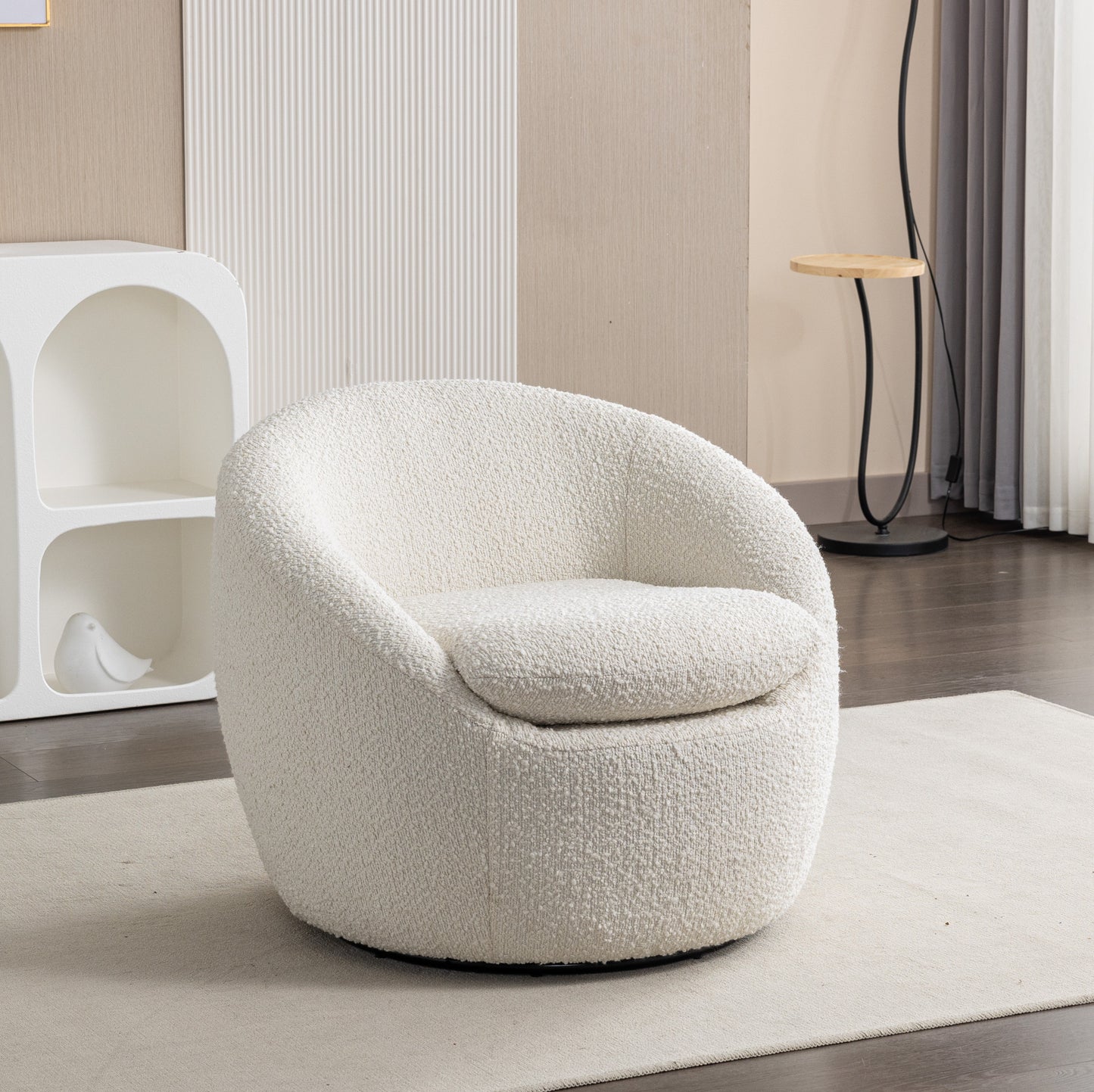 360° Swivel Teddy Barrel Modern Chair