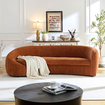 Modern Design Curved Sofa Fully Assembled - 4 Seater