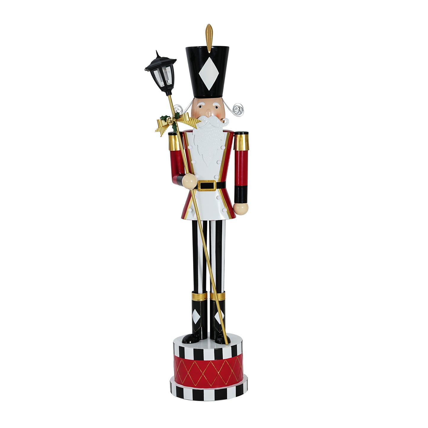 Giant Classic Iron Nutcracker Soldier (Red, Black & White)