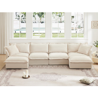 U Shape Modern Washable Cloud Sofa 4 Seater