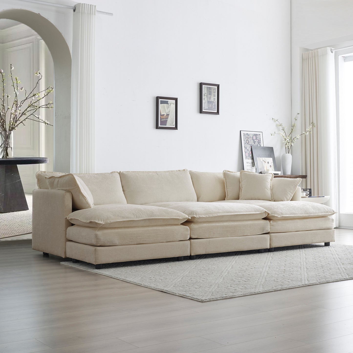 Oversized Cloud Modular Sectional Sofa 3 Seater