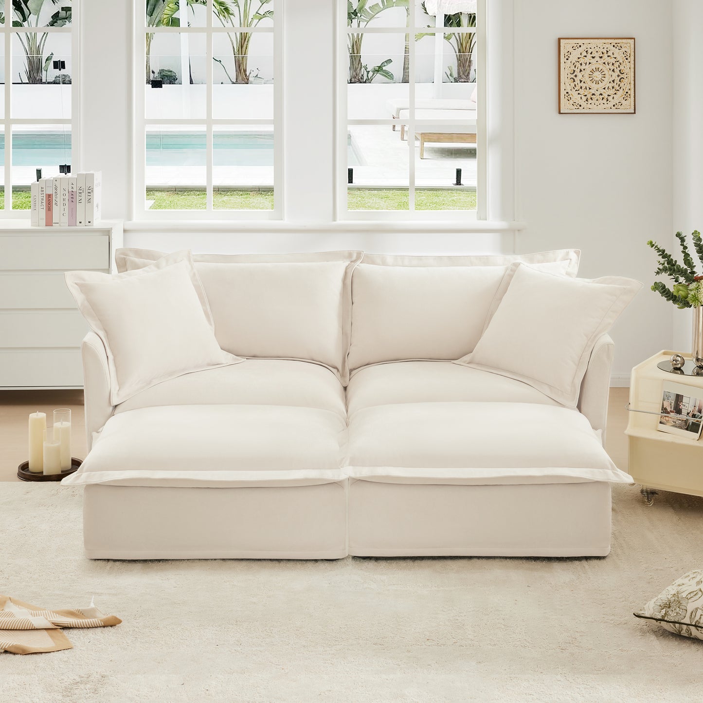 Modern Washable Cloud 2 Seater Loveseat
