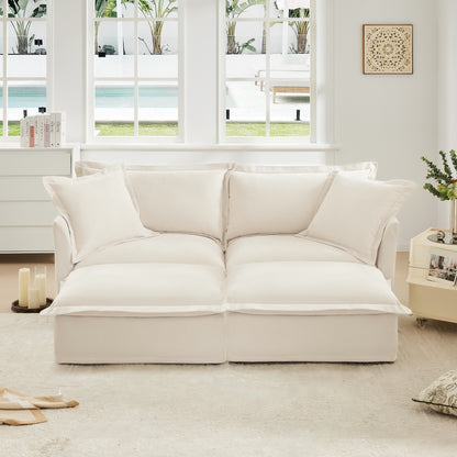 Modern Washable Cloud 2 Seater Loveseat